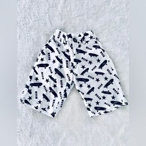 MSGM Kids Boys White Skateboard Graphic Print Shorts Size 4T